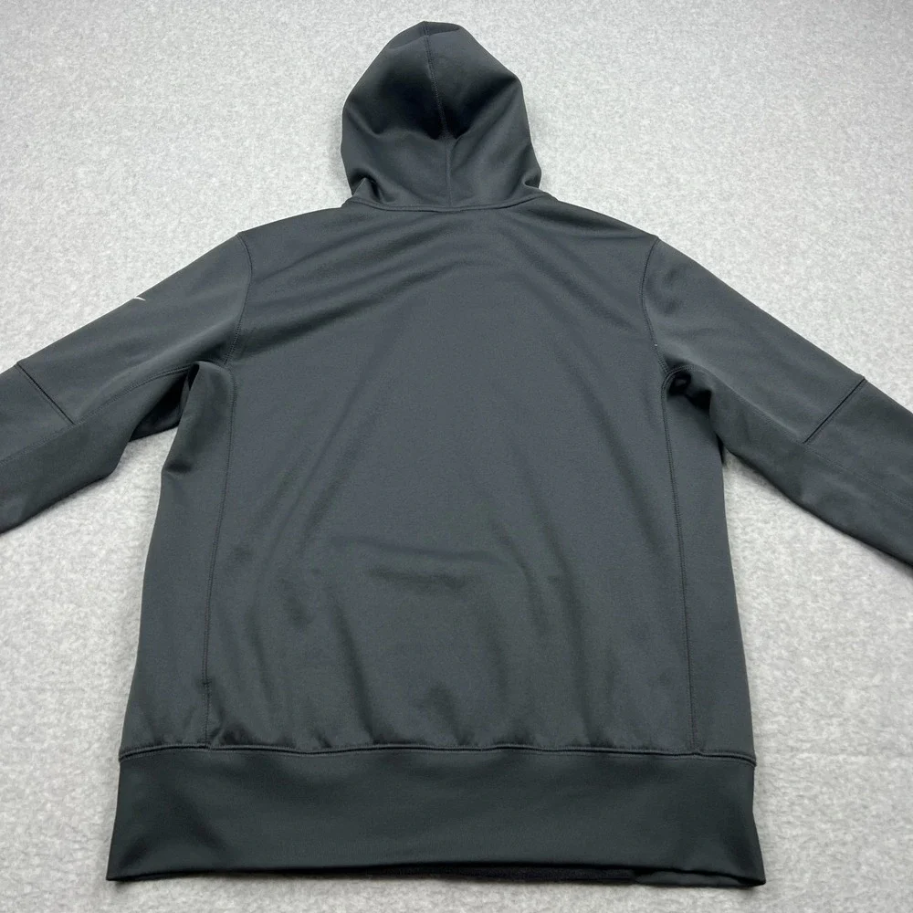 Nike Minnesota Vikings Hoodie Mens Medium Black Therma-Fit Fleece NFL Sweatshirt